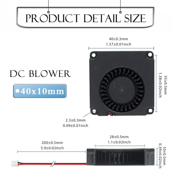 Blower, 4010, 24V, Brushless, 3D - view 5