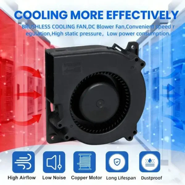 Blower, 48V, 12V, 24V, 12032 - view 3