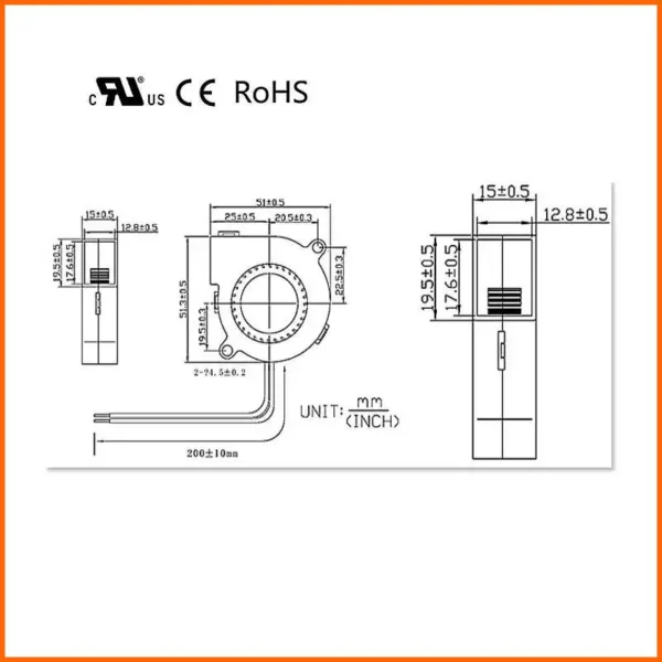 Blower, 5015, 50mm, 12v, 5v - view 6