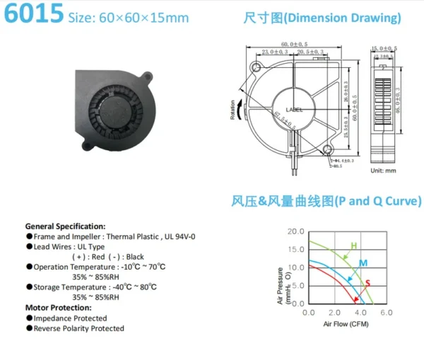 Blower, 6015, 12V, 24V, 5V - view 2