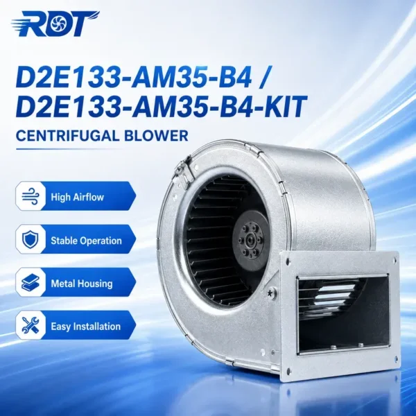 Blower, D2E133-AM35-B4, 230 V, Corded Electric