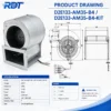 Blower, D2E133-AM35-B4, 230 V, Corded Electric - view 4