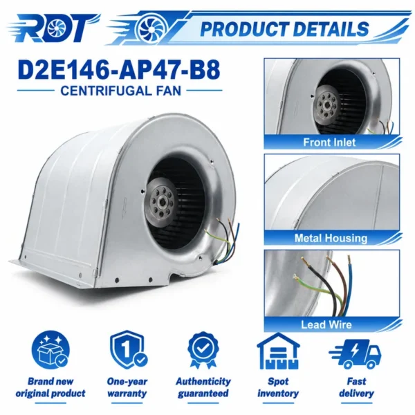 Blower, D2E146-AP47-B8, 230 V, Corded Electric - view 5