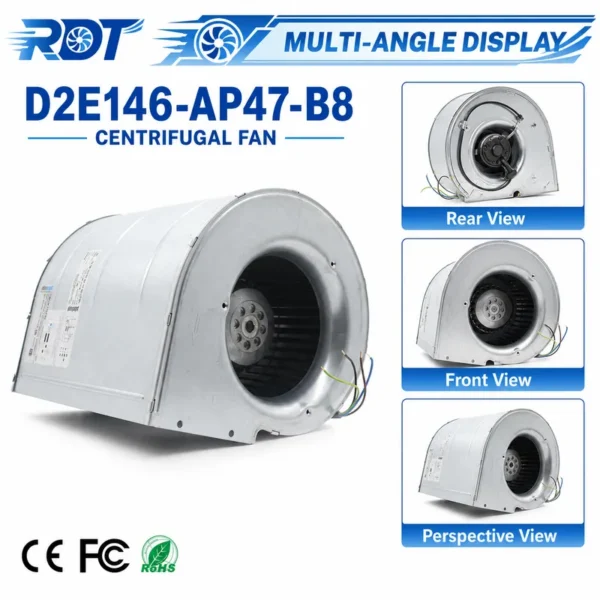 Blower, D2E146-AP47-B8, 230 V, Corded Electric - view 6