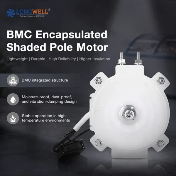 Bmc Shaded Pole Motor, LONGWELL, 0.68kg, 220-240V, 5/10/16W
