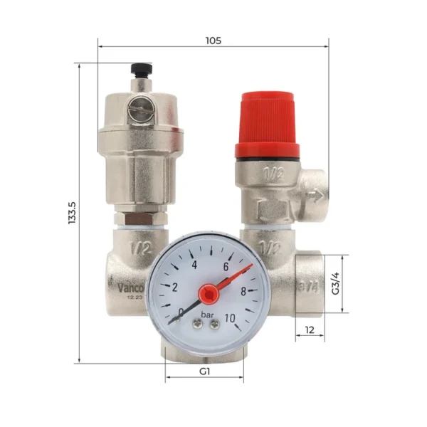 Boiler, IVANCI, 220 V, Brass - view 2