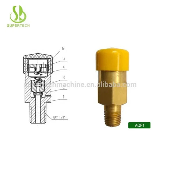 Brass Safety Relief Valve, LPG, Manual, Nipple - view 2