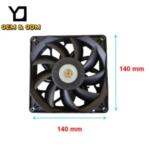 Brushless Axial Cooling Fan, 140x140x38mm, 24V, PBT, 2500