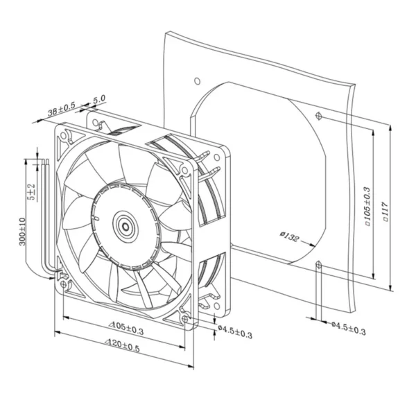 Brushless Axial Fan, INNOOTEC, 60mm, 12V, 3700 - view 3