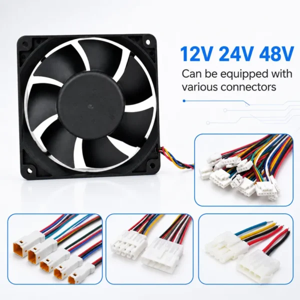 Brushless Axial Radiator, 120x120x25mm, 12V/24V/48V, Inverter - view 2