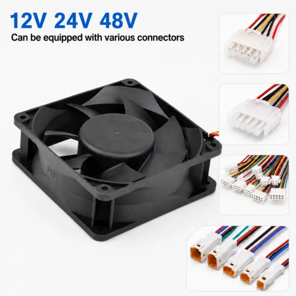Brushless Axial Radiator, 120x120x25mm, 12V/24V/48V, Inverter - view 3