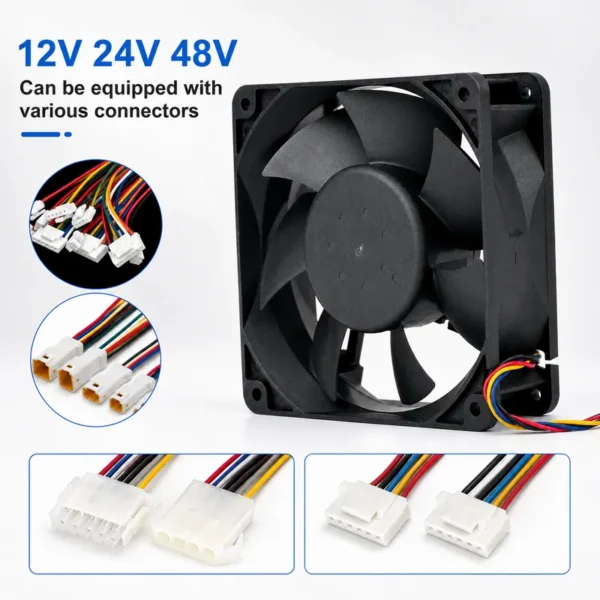 Brushless Axial Radiator, 120x120x25mm, 12V/24V/48V, Inverter - view 4