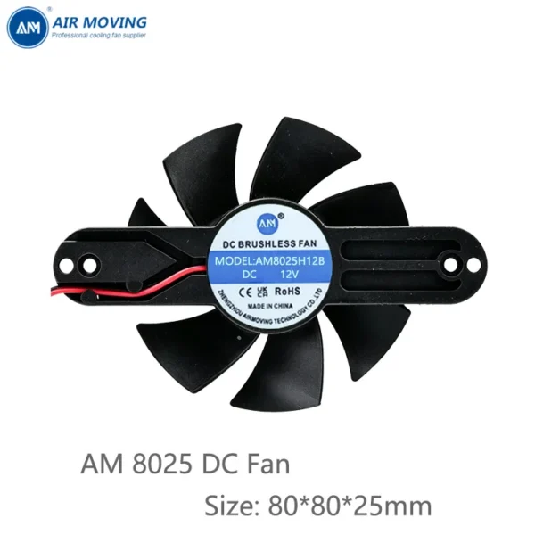Brushless Ball Bearing, AM8025H12B, 12V/24V, 80x80x25MM - view 3
