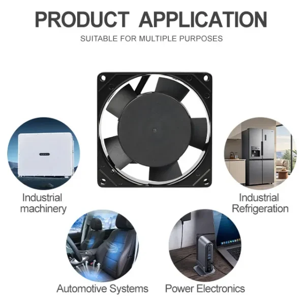 Brushless Electric Auto Fan, AC9225, 92X92X25MM, Axial - view 2
