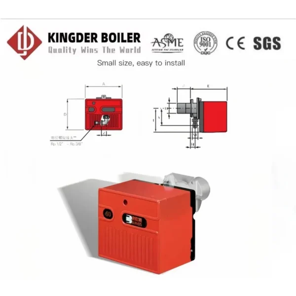 Burner for Industrial Boiler, Stainless, Steel, FS10 - view 3
