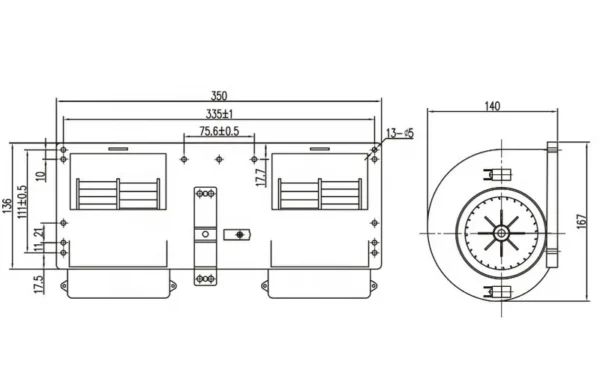 Bus Evaporator, LINRUI, ZHF281, 12/24v - view 5