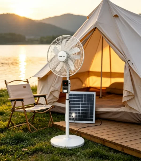 Camping Solar Stand Fan, USB, 25W, ABS - view 4