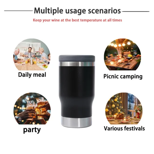 Can Cooler, Stainless, Steel - view 2