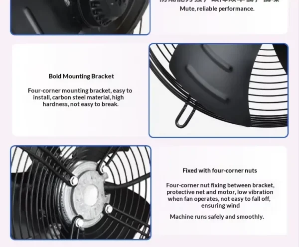 Capacitor-driven External Rotor Refrigerator, Axial, 220 V - view 4