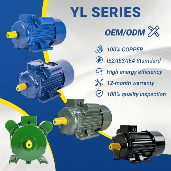 Capacitor Run Asynchronous Motor, YL90L-2, 220V, 1-Phase - view 2