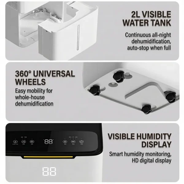 Car Air Dehumidifier, 20L/Day, 10 to 29.9 pt, Electric - view 3