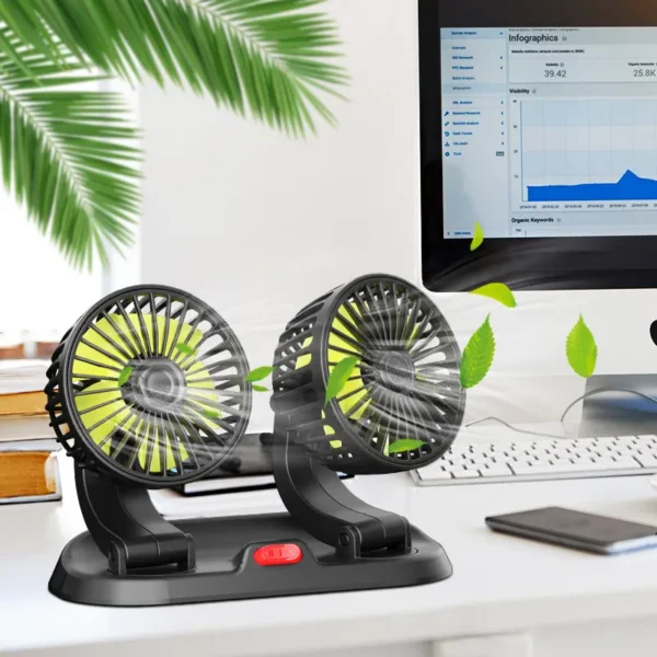 Car Fan, 360, 10W, ABS - view 2