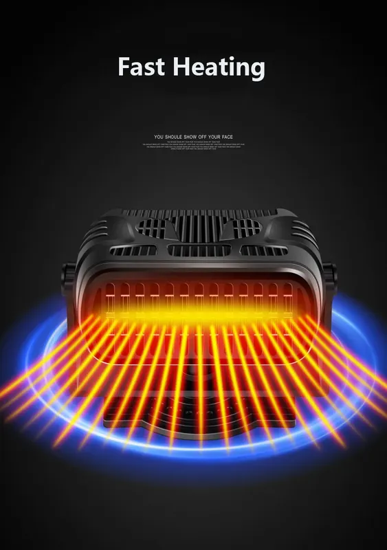 Car Heater, Portable, 12V, 6-Inch, Plastic - view 4