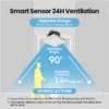 Ceiling Bathroom Ventilation Fan, A.C. Source, plastic - view 2
