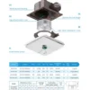 Ceiling Bathroom Ventilation Fan, A.C. Source, plastic - view 4