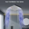 Ceiling Bathroom Ventilation Fan, A.C. Source, plastic - view 5