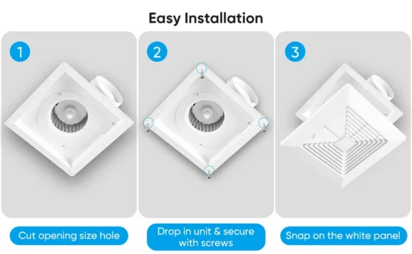 Ceiling Duct Exhaust Fan, 15w, A.C. Source - view 2