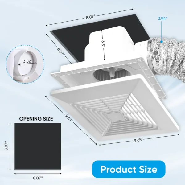 Ceiling Duct Exhaust Fan, 15w, A.C. Source - view 4