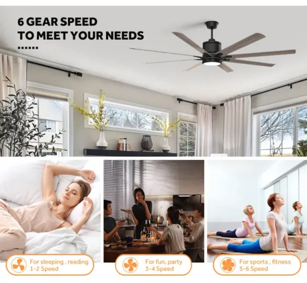 Ceiling Fan, 100-Inch, ABS, 5-Year - view 6