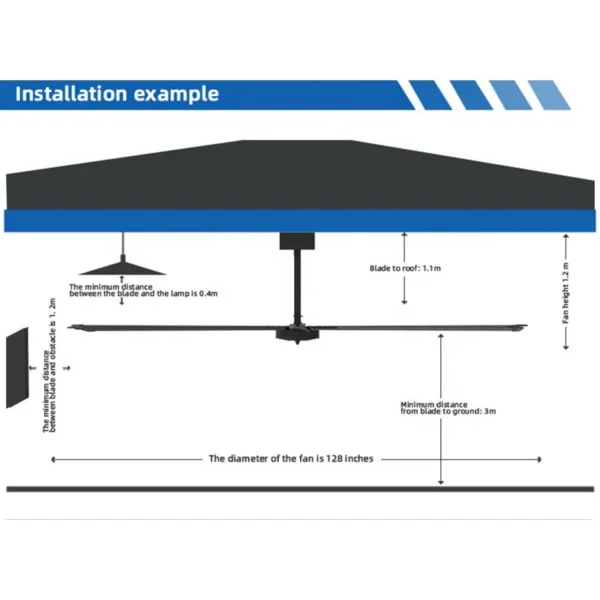 Ceiling Fan, 110-140v, DC120W - view 4