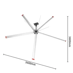 Ceiling Fan, 12ft, Aluminum, 220 V, Aluminum Alloy, 52rpm