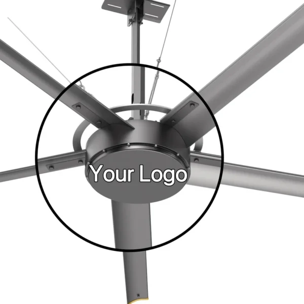 Ceiling Fan, 12ft, Aluminum - view 3