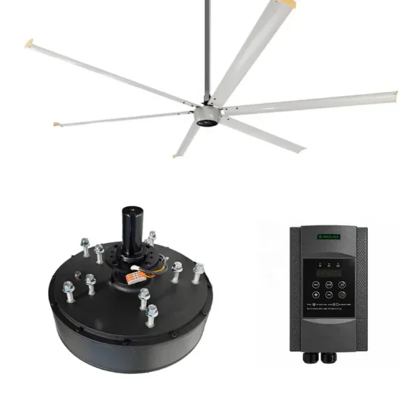 Ceiling Fan, 12ft, HVLS, PMSM, Aluminum