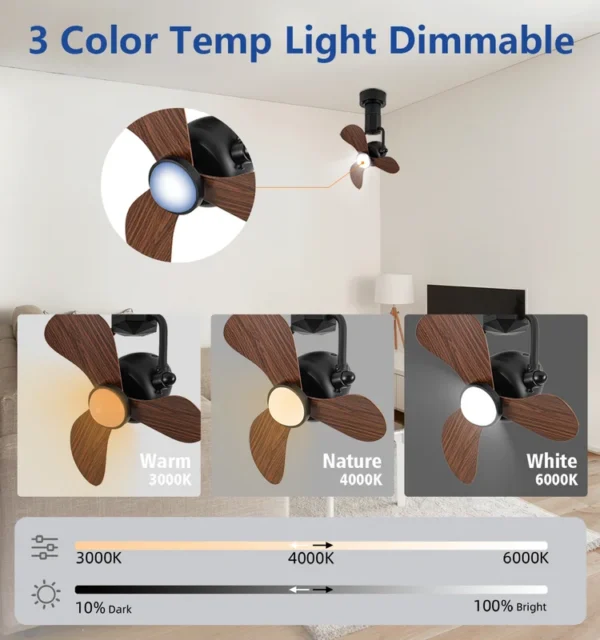 Ceiling Fan, 16", LED, 5-Speeds - view 3