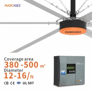 Ceiling Fan, 16Ft, HVLS, 600 W, MZ-490, DC Motor, 4.9M