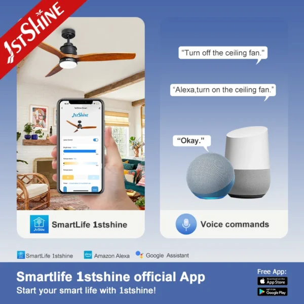 Ceiling Fan, 1stshine, 220 - view 6