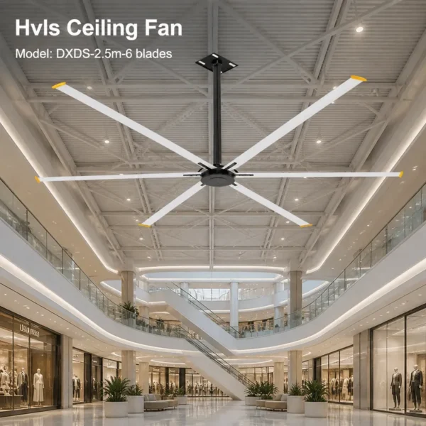 Ceiling Fan, 2.5m, Axial, HVLS, Steel