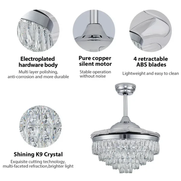 Ceiling Fan, 220V, LED, 6-Speed - view 4