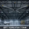 Ceiling Fan, 24FT, HVLS, Aluminum