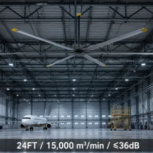 Ceiling Fan, 24FT, HVLS, Aluminum Alloy, 7300mm, 55RPM