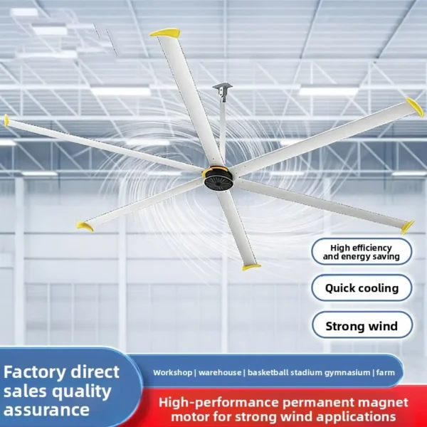 Ceiling Fan, 24ft, HVLS, Aluminum, 220V - view 3