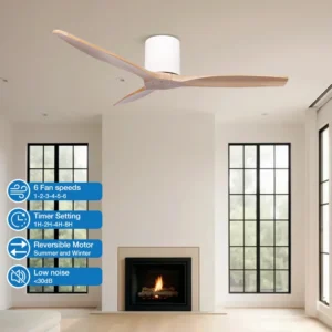 Ceiling Fan, 25-40, Metal, 52 Inch, RX52-186, DC Motor