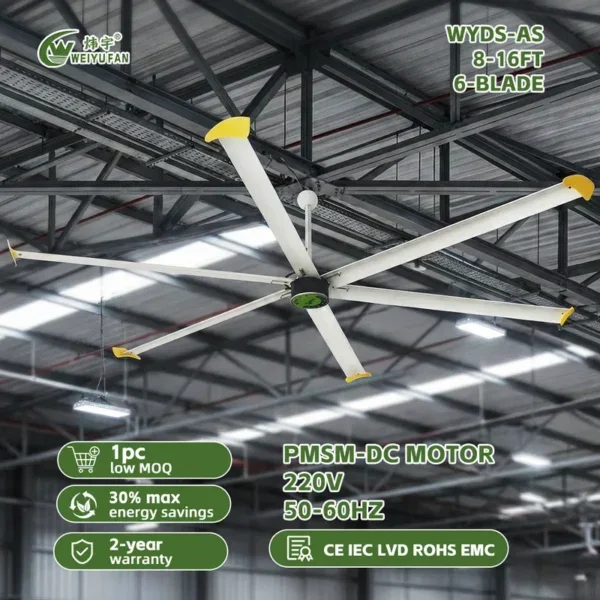 Ceiling Fan, 3.08M(10ft, 220 V, Aluminum Alloy
