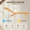 Ceiling Fan, 35W, Solid Wood + Metal - view 2