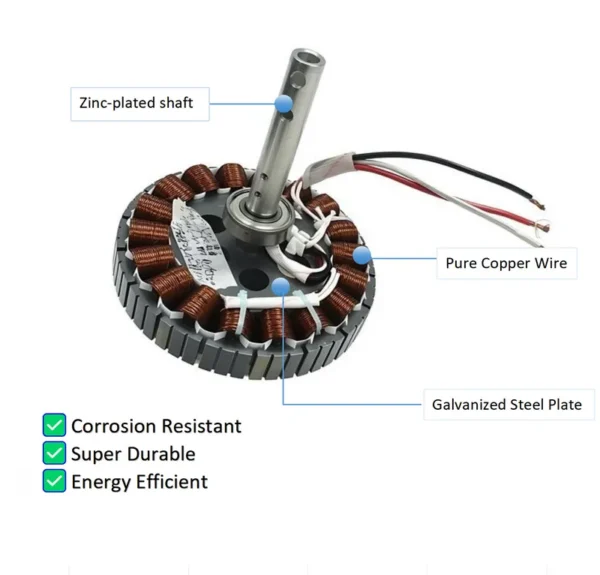 Ceiling Fan, 39W, Copper, BLDC, 9-Speed - view 4