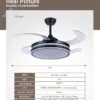 Ceiling Fan, 42'', Abs, LED - view 6